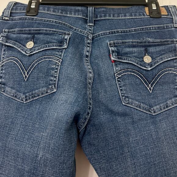 Levi’s Y2K 524 Too SuperLow Rise Boot/Flare Flap Pocket Denim Jeans Size 13 - Picture 8 of 13